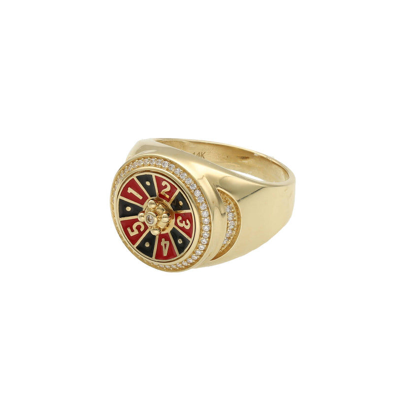 14 Karat Gold Roulette Ring