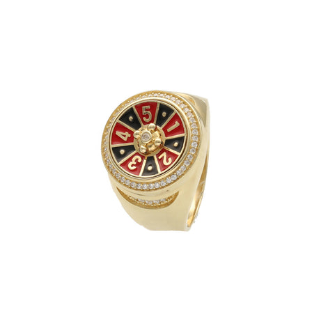 14 Karat Gold Roulette Ring