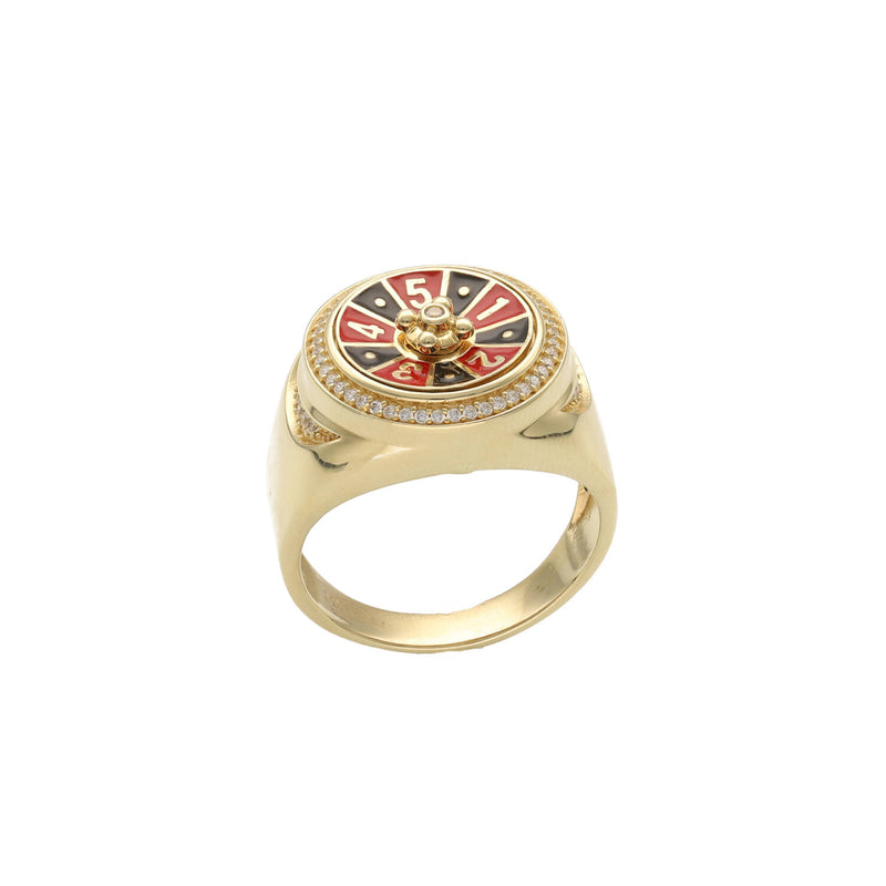 14 Karat Gold Roulette Ring