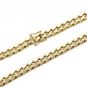 old Cuban link chain necklaces 10K semi-solid construction with secure box locks"