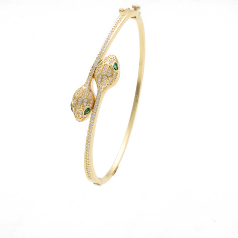 14 Karat Gold Snake Bangle