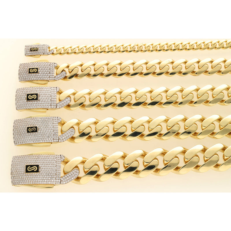 14 Karat Monaco Gold CZ Lock Bracelet