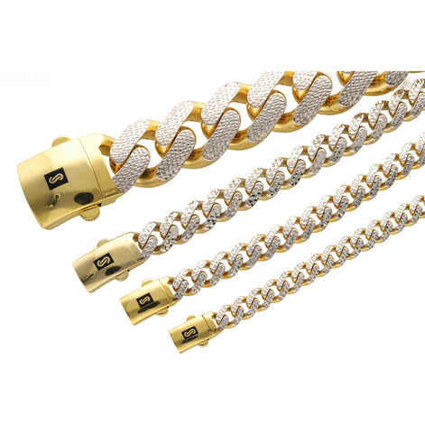 10 Karat Gold Monaco Classic Pave Bracelet