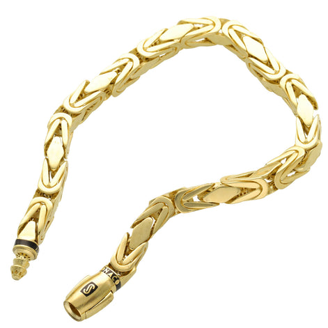 10 Karat Gold Monaco Rey Byzantine Bracelet