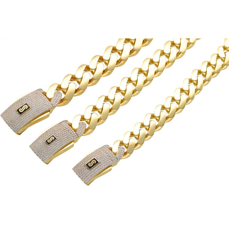 14 Karat Monaco Gold CZ Lock Bracelet