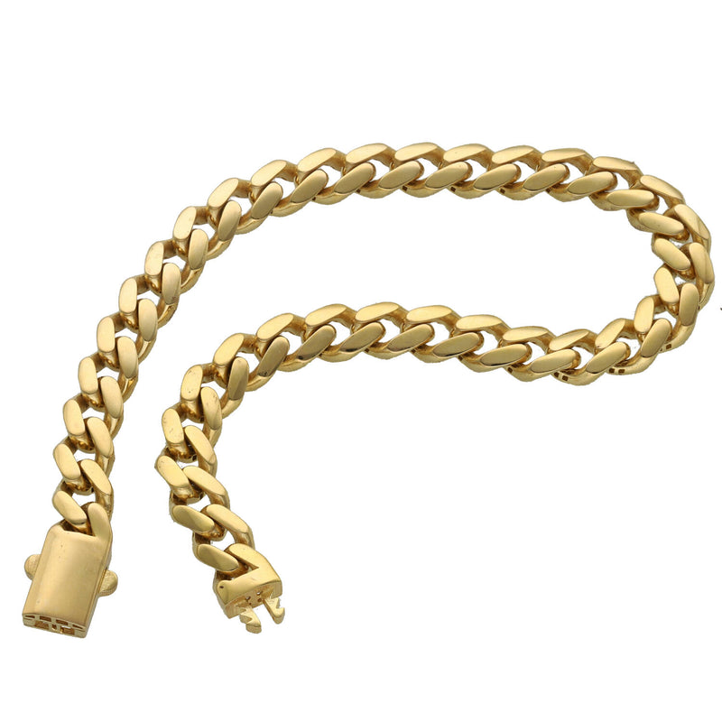 10 Karat Gold Cuban Link Bracelet 7mm x 8"