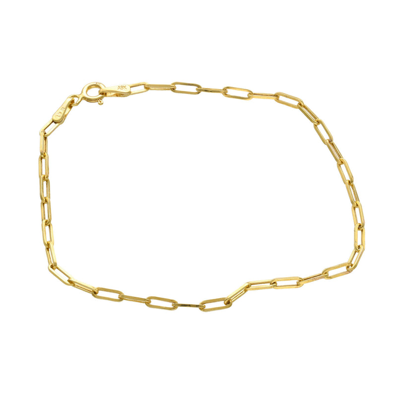 10 Karat Gold paper Clip Bracelets