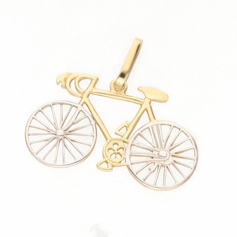 14 Karat Gold Two Tone Bicycle Charm