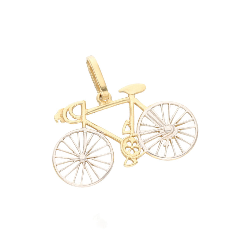 14 Karat Gold Two Tone Bicycle Charm
