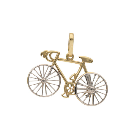 14 Karat Gold Two Tone Bicycle Charm