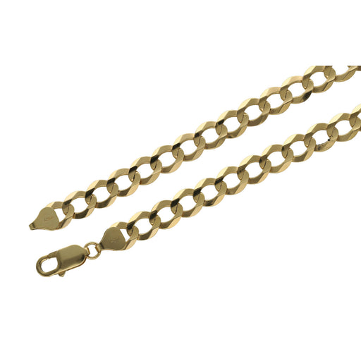 Lobster ClaspReal Italian Curb Gold cuban Necklace
