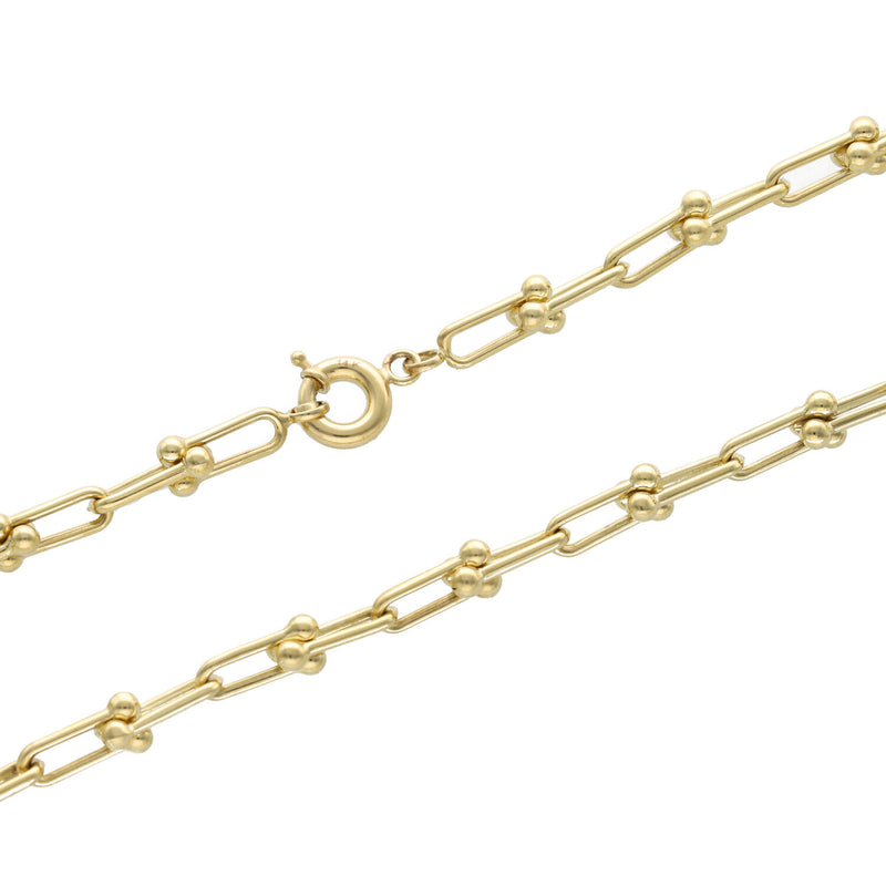 14 Karat Gold Fancy T Clip Necklace