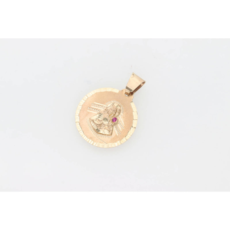10 Karat Gold & cz Santa Barbara Medal