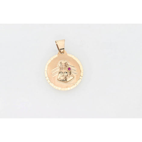 10 Karat Gold & cz Santa Barbara Medal