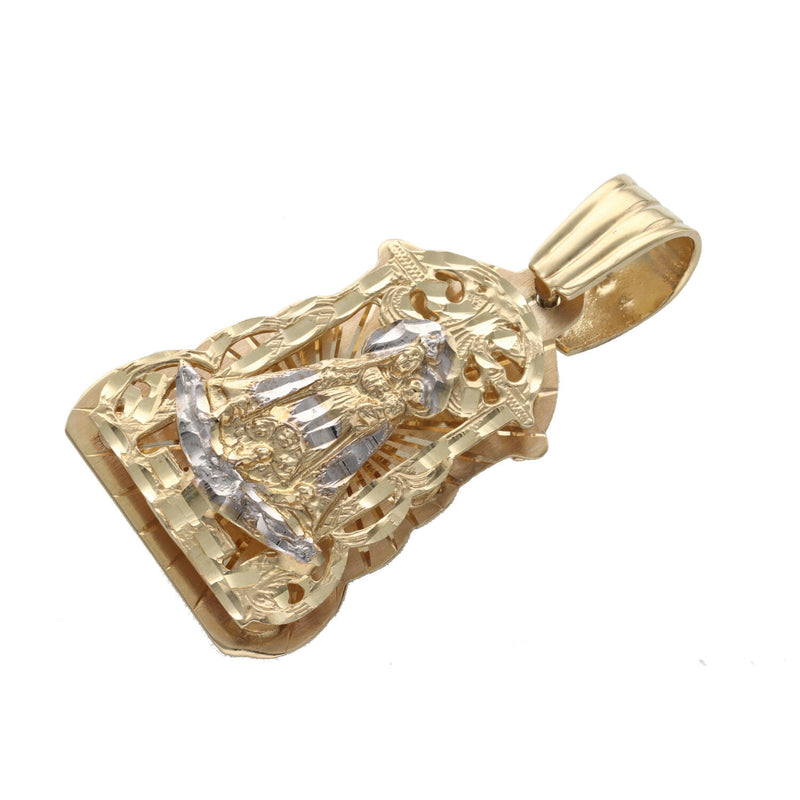 10 Karat Gold Diamond Cut Two Face San Lázaro  Caridad Del Cobre Charm