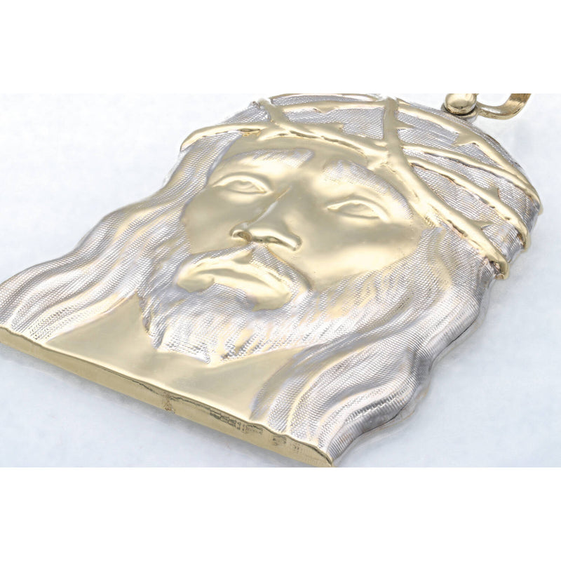 10 Karat Gold two Tone Jesus Face Charm
