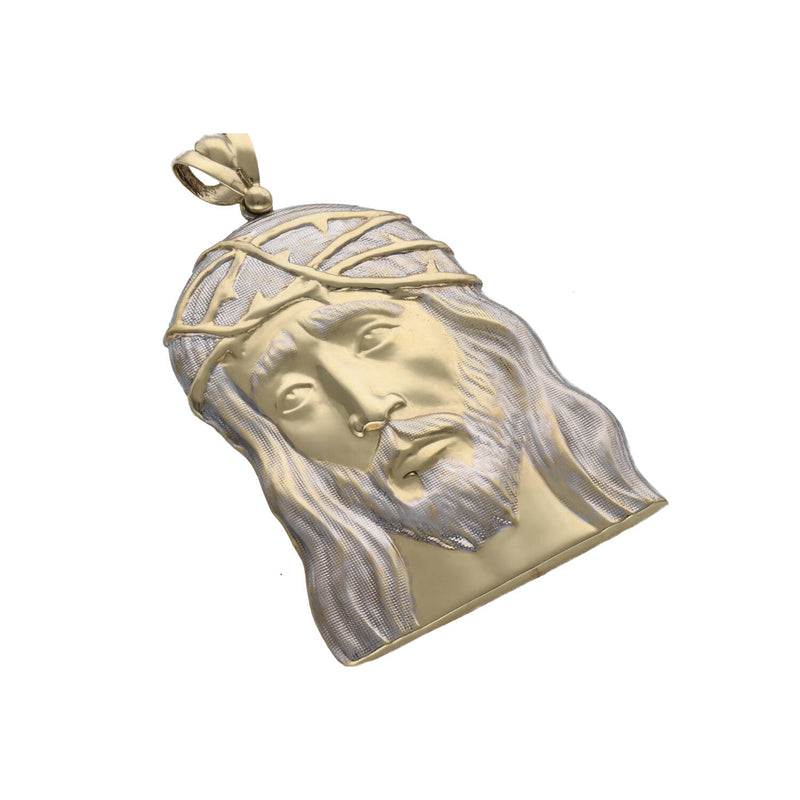 10 Karat Gold two Tone Jesus Face Charm