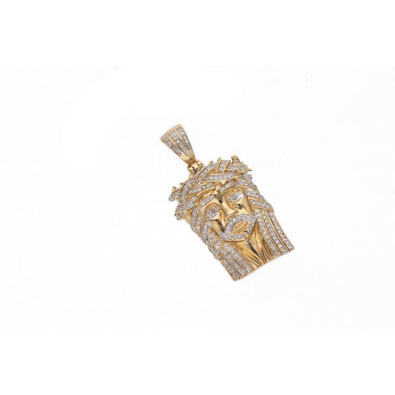 10 karat Gold & 0.40 ctw Diamond Jesus Charm
