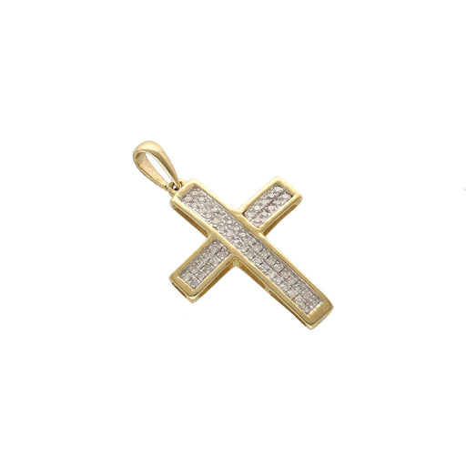 10 Karat Gold Diamond Cross Charm