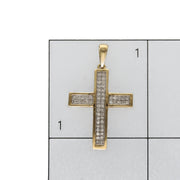 10 Karat Gold 0.18 Diamond Cross Charm