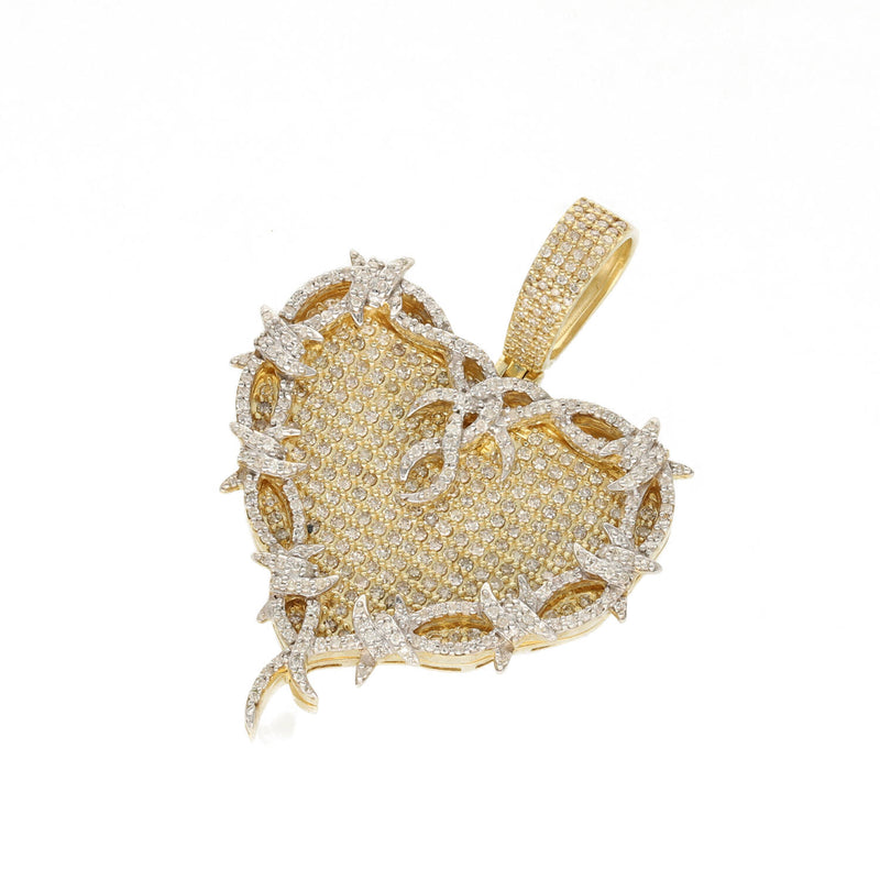 10 Karat Gold 1.60CTW Diam "Karol " Heart Charm