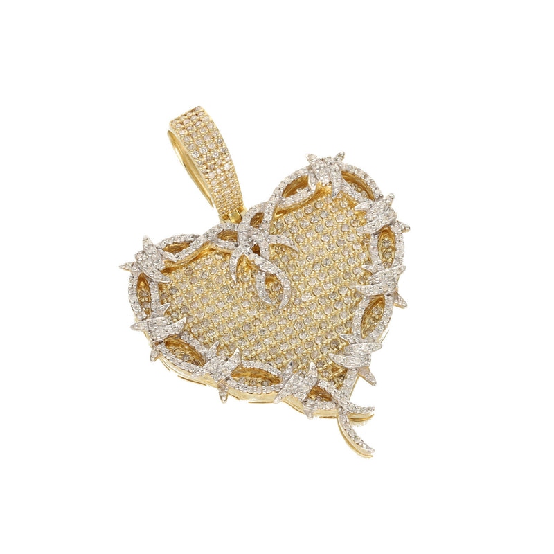 10 Karat Gold 1.60CTW Diam "Karol " Heart Charm