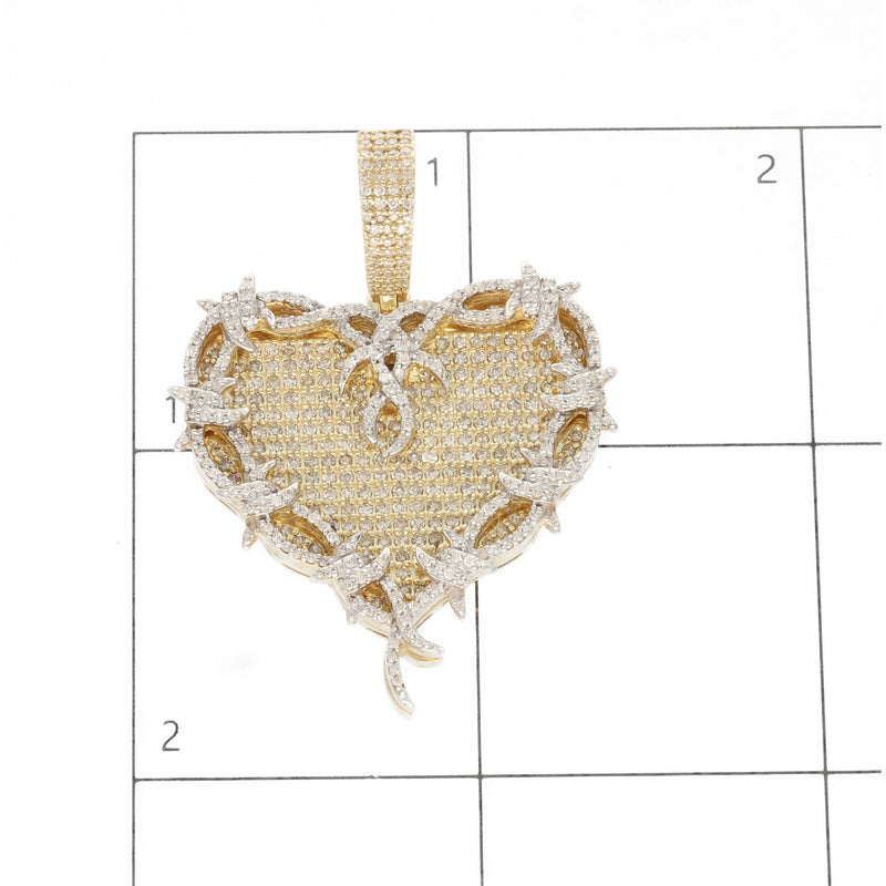 10 Karat Gold 1.60CTW Diam "Karol " Heart Charm