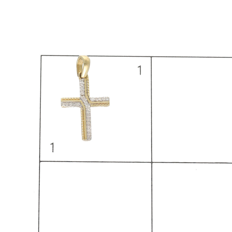 10 Karat Gold 0.05 CTW Diamond Cross