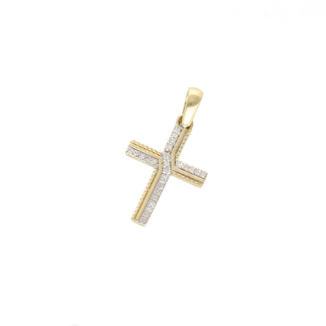 10 Karat Gold 0.05 CTW Diamond Cross