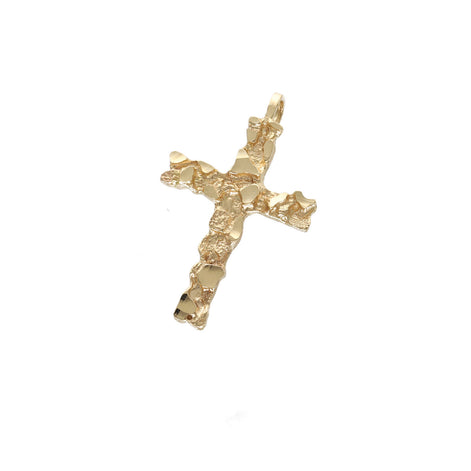 14 Karat Gold Nugget Cross Charm