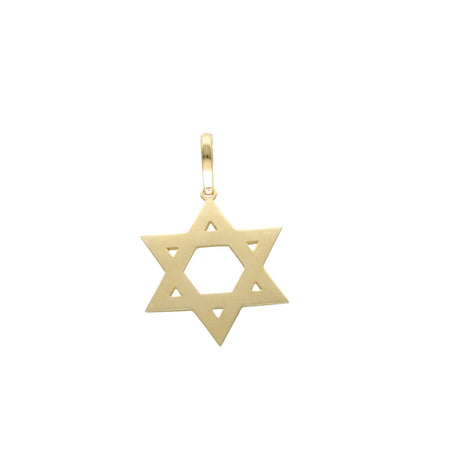 14 karat Gold Star of David plain Charm