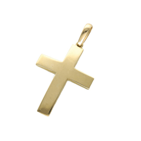 14 karat Gold Cross Curve Charm