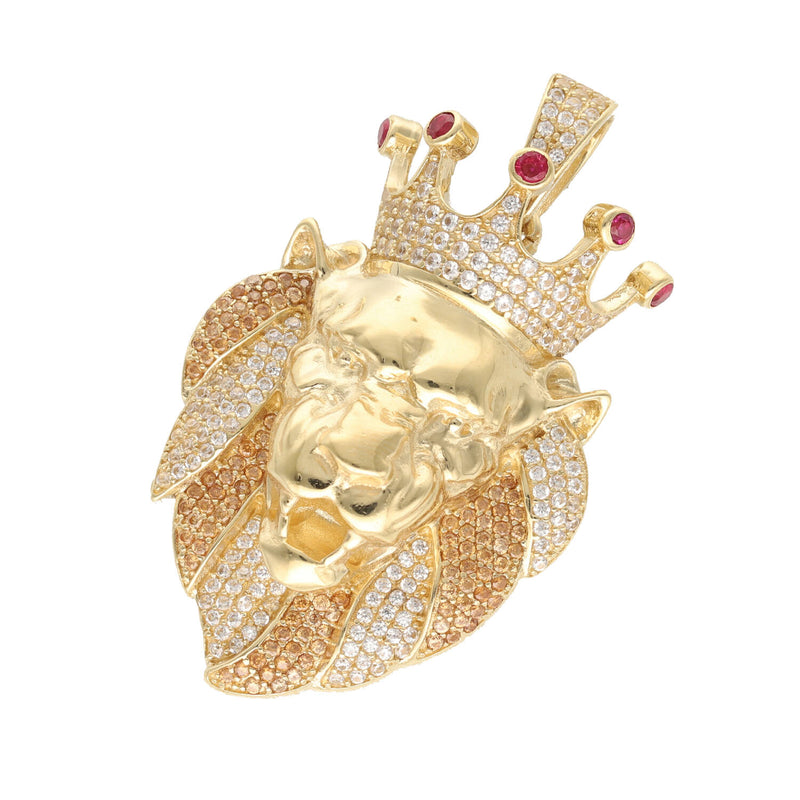 14 Karat Gold Lion Crown Charm