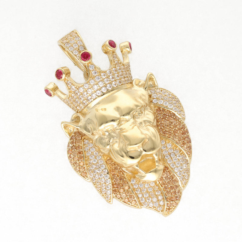 14 Karat Gold Lion Crown Charm