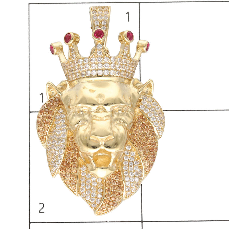14 Karat Gold Lion Crown Charm