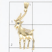 14K Gold & Cz Capricorn Charm