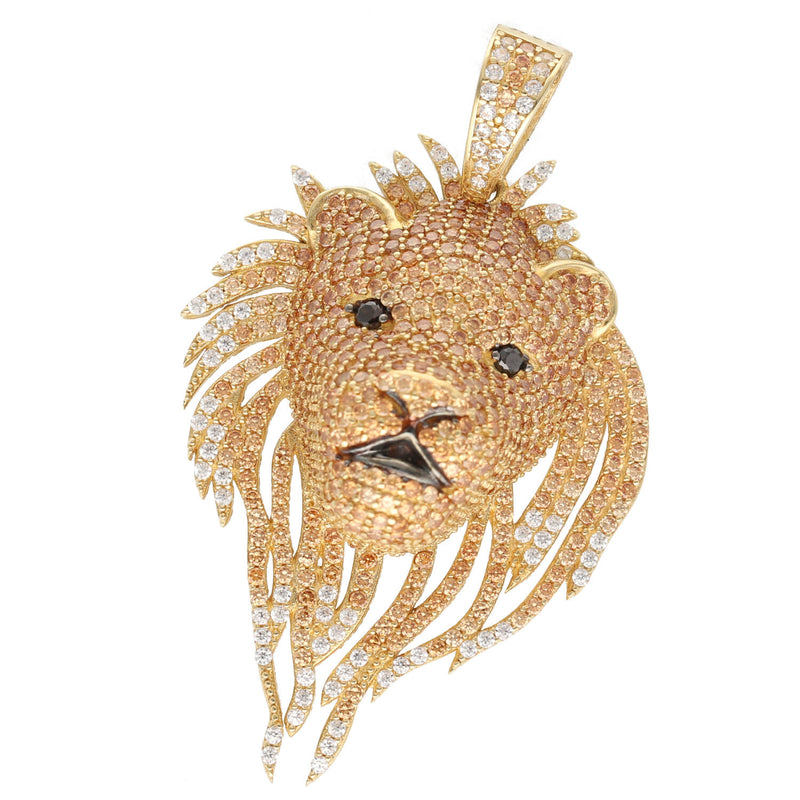 14 Karat Gold Cz Lion Charm