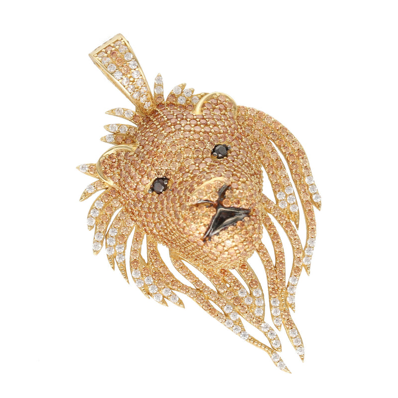 14 Karat Gold Cz Lion Charm