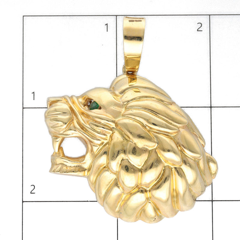 14 Karat Gold & Cz 3D Lion Charm