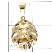 10 Karat Gold & Black Lion Face Charm