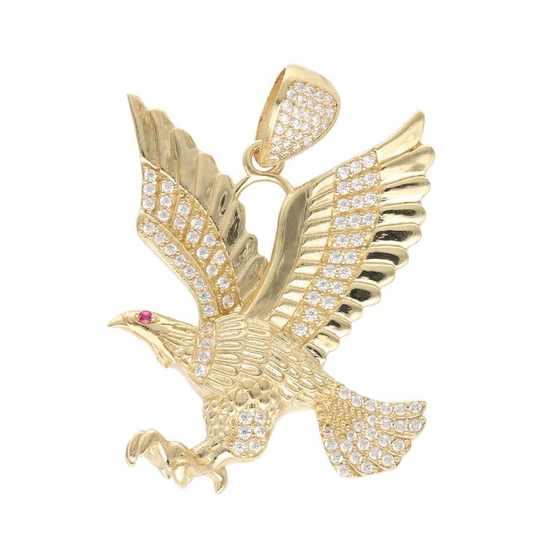 10 Karat Gold and CZ Eagle Charm