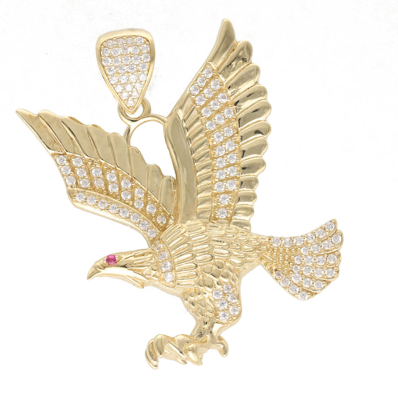10 Karat Gold and CZ Eagle Charm