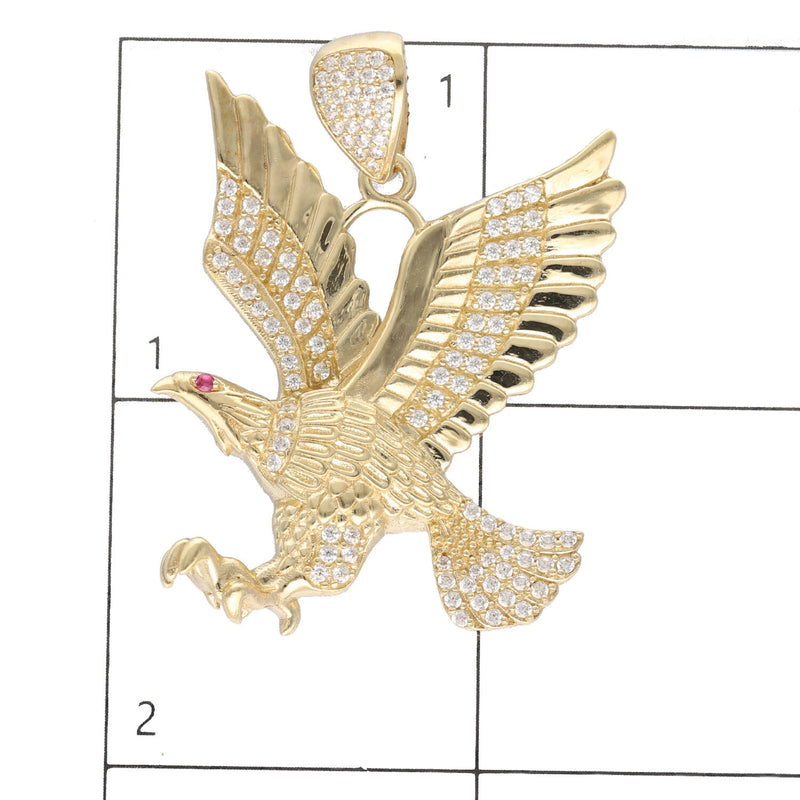 10 Karat Gold and CZ Eagle Charm