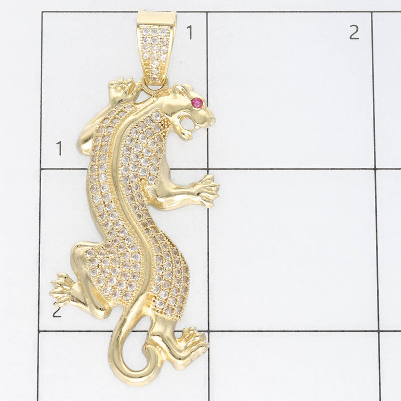 10 Karat Gold & Cz Panther Charm
