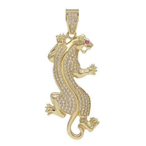 10 Karat Gold & Cz Panther Charm