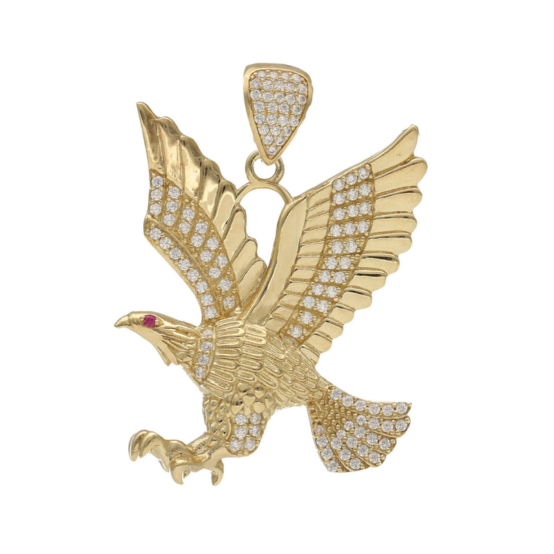 10 Karat Gold and CZ Eagle Charm