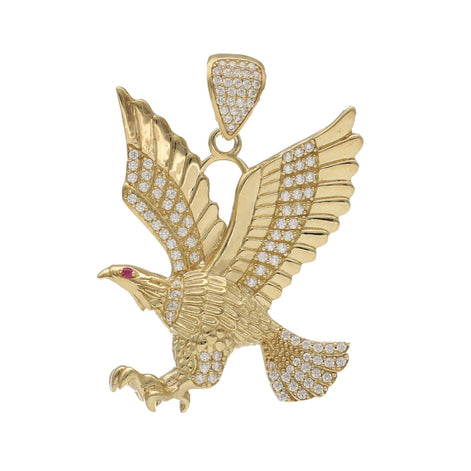 10 Karat Gold and CZ Eagle Charm