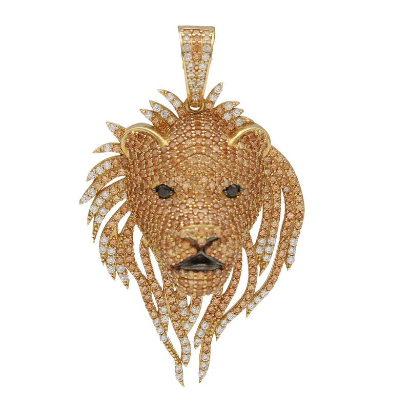 14 Karat Gold Cz Lion Charm