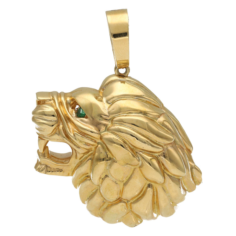 14 Karat Gold & Cz 3D Lion Charm