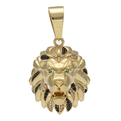 Gold & Black Lion Face Charm